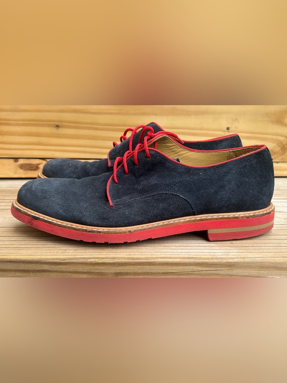 OBACH Shoemaker Navy Suede Derby Shoes EU 42